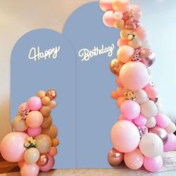 Wedding Arch Covers 7.2 and 6FT Dusty Blue Arch Cover Stretchy Backdrop Covers Arch Spandex Cover for Arch Stand Covers Set of 2 Arch Backdrop Cover f