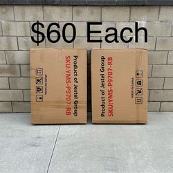 NEW BROWN L Shaped Computer Desk, 59’’x59’’, Home Office Workstation, Multi-Usage 2 Person Table