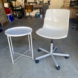 IKEA Chair and Tray End Table Home Furniture