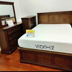 Sherry, Solid Wood King Size Bedroom Set Only $1099. Easy Finance Option. Same-Day Delivery.