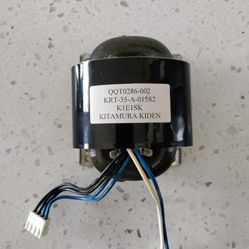 R-CORE Audio Transformer 110V KITAMURA KIDEN QQT0286-002 KRT-35-A-015S2 K1E1SK
Taken from working audio component
Primary measures 11.3 ohms
Blue seco