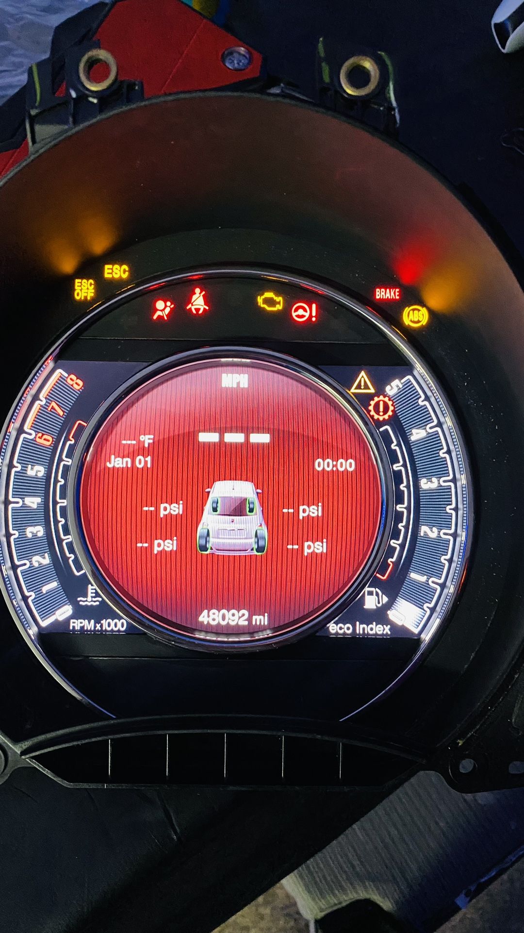 Fiat 500 TFT Cluster/Speedometer