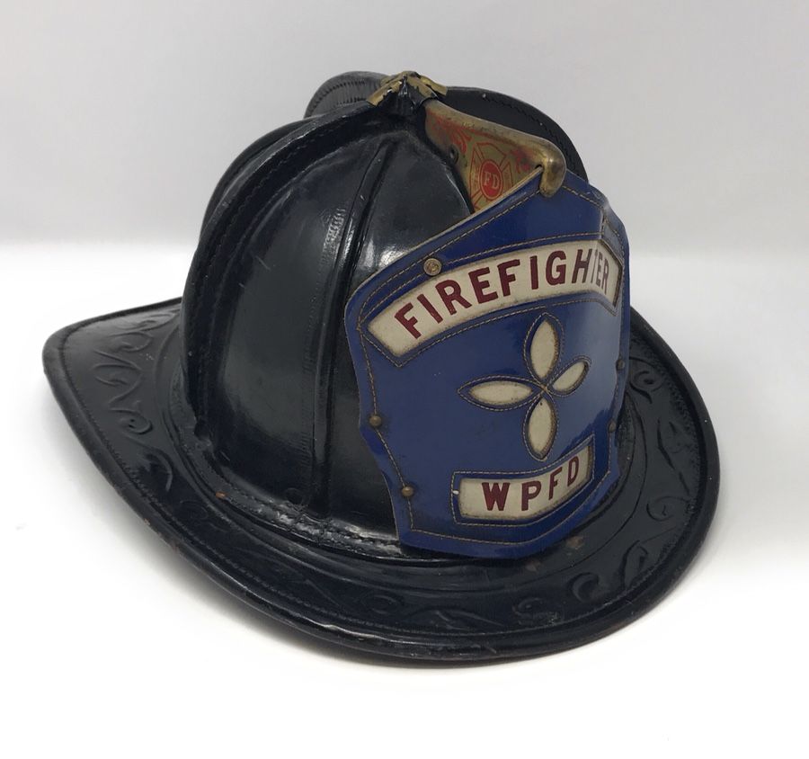 Vintage Pre 1947 Cairns 5A Leather Fire Helmet Retro Brass West Palm Fire Department
