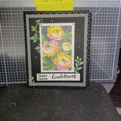 Condolences  Sympathy Card #4.  5 1/2 x 6 1/2