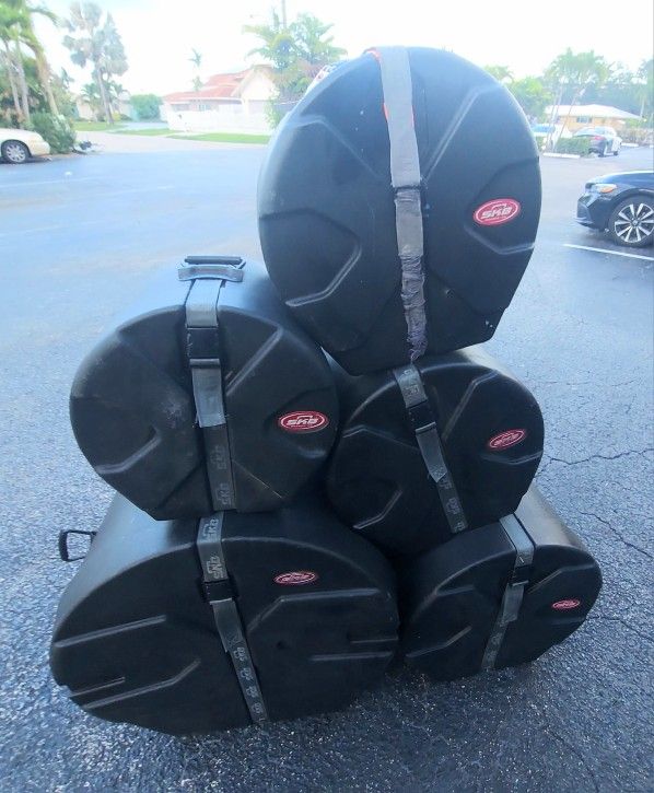 Skb Drum Set Tour Hard Cases !! $400 Or Best Offer !!!