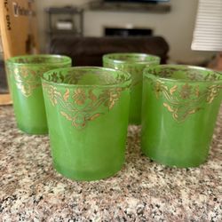 Vintage Patina Vie Cocktail Tumblers 4 Ct