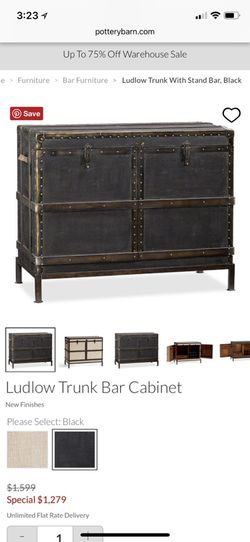 Pottery Barn Ludlow Trunk Bar Cabinet