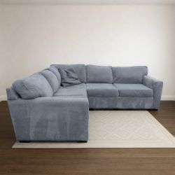 Living Spaces Blue Gray Corner Sectional