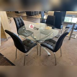 5 Pc Round dining table set 