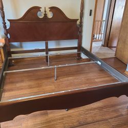 King Size 4 Poster Bed-Head And Foot Board With Frame 