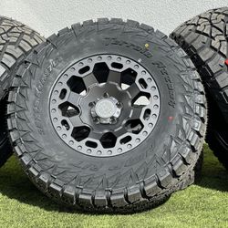 NEW 17” Set of 4 Jeep Gladiator Wheels Black Rhino Rims 5x127 Wrangler AMP 35” Tires R/T 392 JL Sahara Rubicon