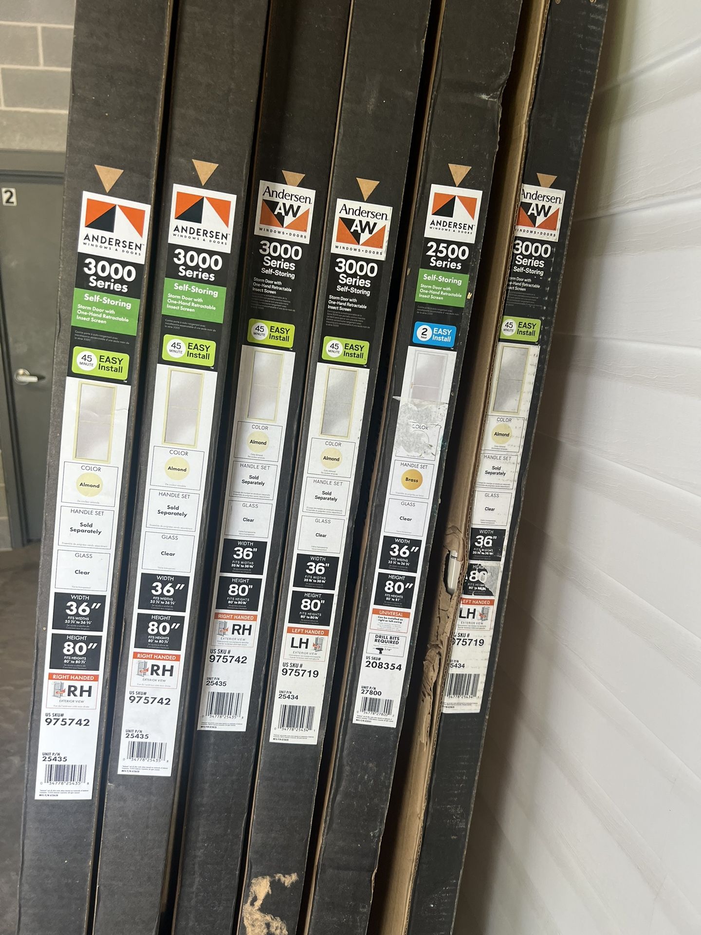 Brand New Andersen Storm Doors – Multiple Styles Available