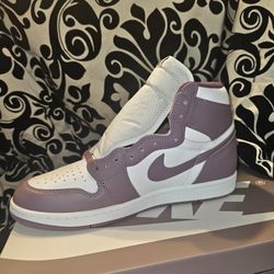 Brand New Air Jordan 1 Retro High Mauve & White