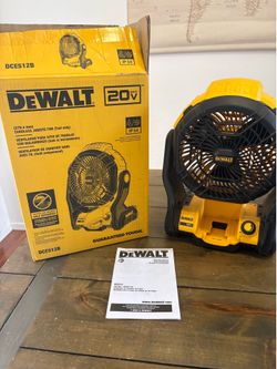Dewalt 20 v max battery operated portable jobsite fan, tool only