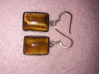 Tigers eye earrings
