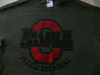 OSU Ohio State Buckeyes 2014 Big Ten 10 Champions Medium TShirt Please Keep Hoke