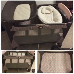 Graco Pack 'n Play Playard w: Newborn Napper Station - Elyse Collection (playpen) — $50 obo