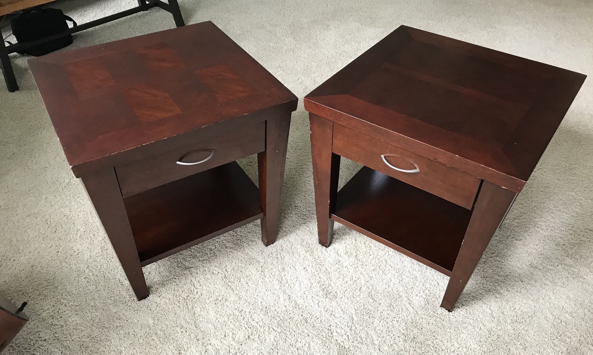 Dark Wood End Tables