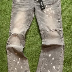 Purple Brand Gray Flared Jeans 