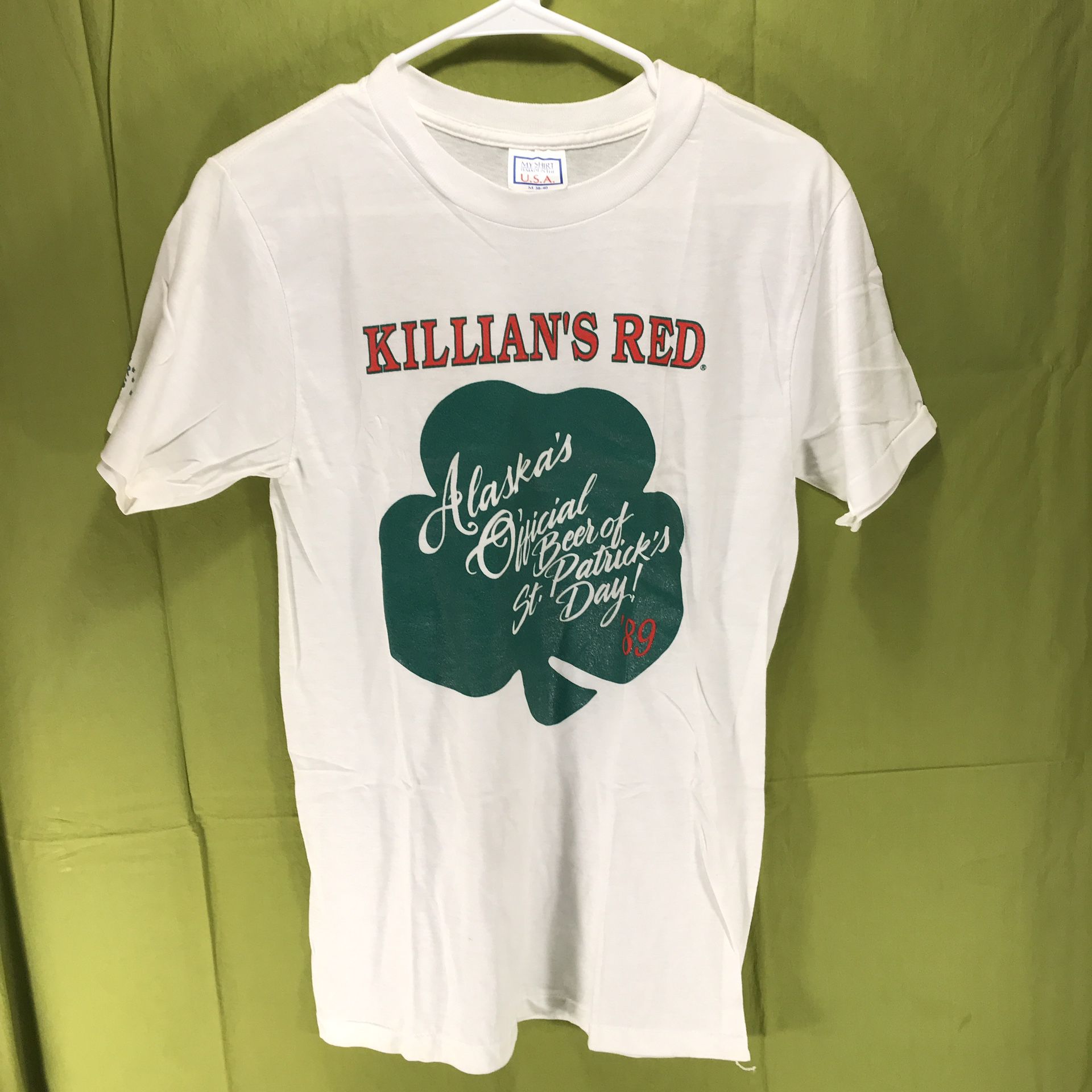 Vintage 1989 George Killian’s Irish Red St Paddy’s Day T-Shirt Men’s Med
