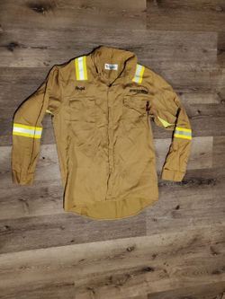 Zangwear FR Work Shirt with Hi-Vis Tape size large adult's firefighter costume etc