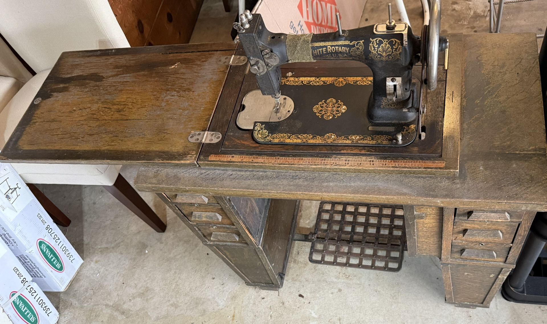 White Rotary Sewing Machine Made In The Usa