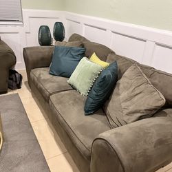 Forest Green Sofa & Loveseat 