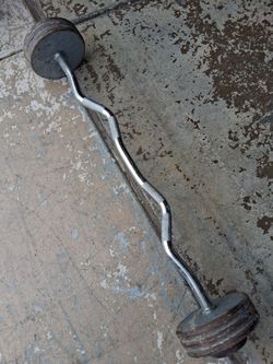 80lb fixed curl bar