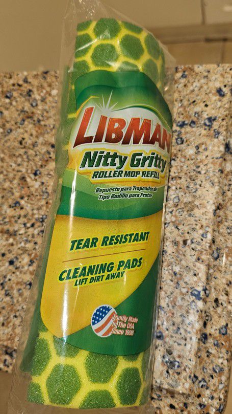 libman nitty gritty roller mop refill
 Tear resistant (refill only, no mop) 