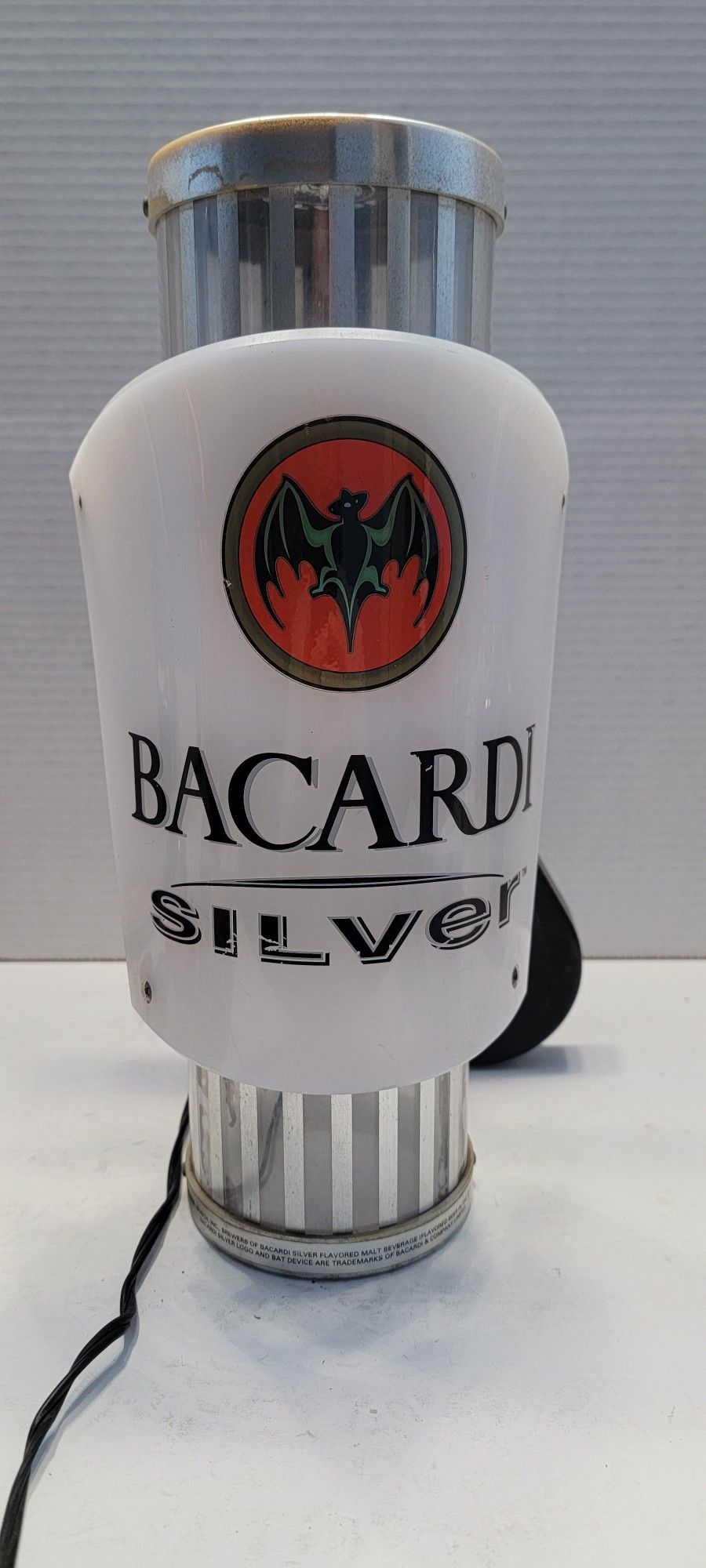 Bar Decor Bacardi Silver Old Advertising Light