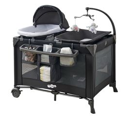 Pamo Babe 4-in-1 Baby Playard with Bassinet & Changing Table for Newborn