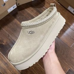UGG Tazz Slipper Mustard Seed Platform Size 8 9 10 