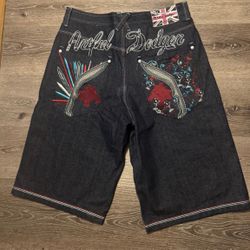 Y2K Artful Dodger Denim Shorts Size 34 