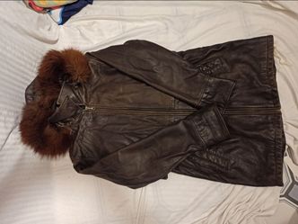 Vintage Women's Genuine Leather Jacket / Parka