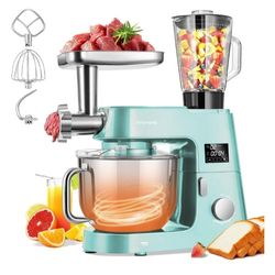 SPECSTAR 9-in-1 Multifunctional Stand Mixer with Fermentation Function, 6 Speeds, 7.5-Quart Electric Kitchen Mixer with Timer, Meat Grinder, Juicer