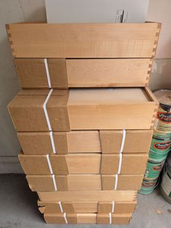 Dovetail Wood Cabinet Drawer Boxes – Lot