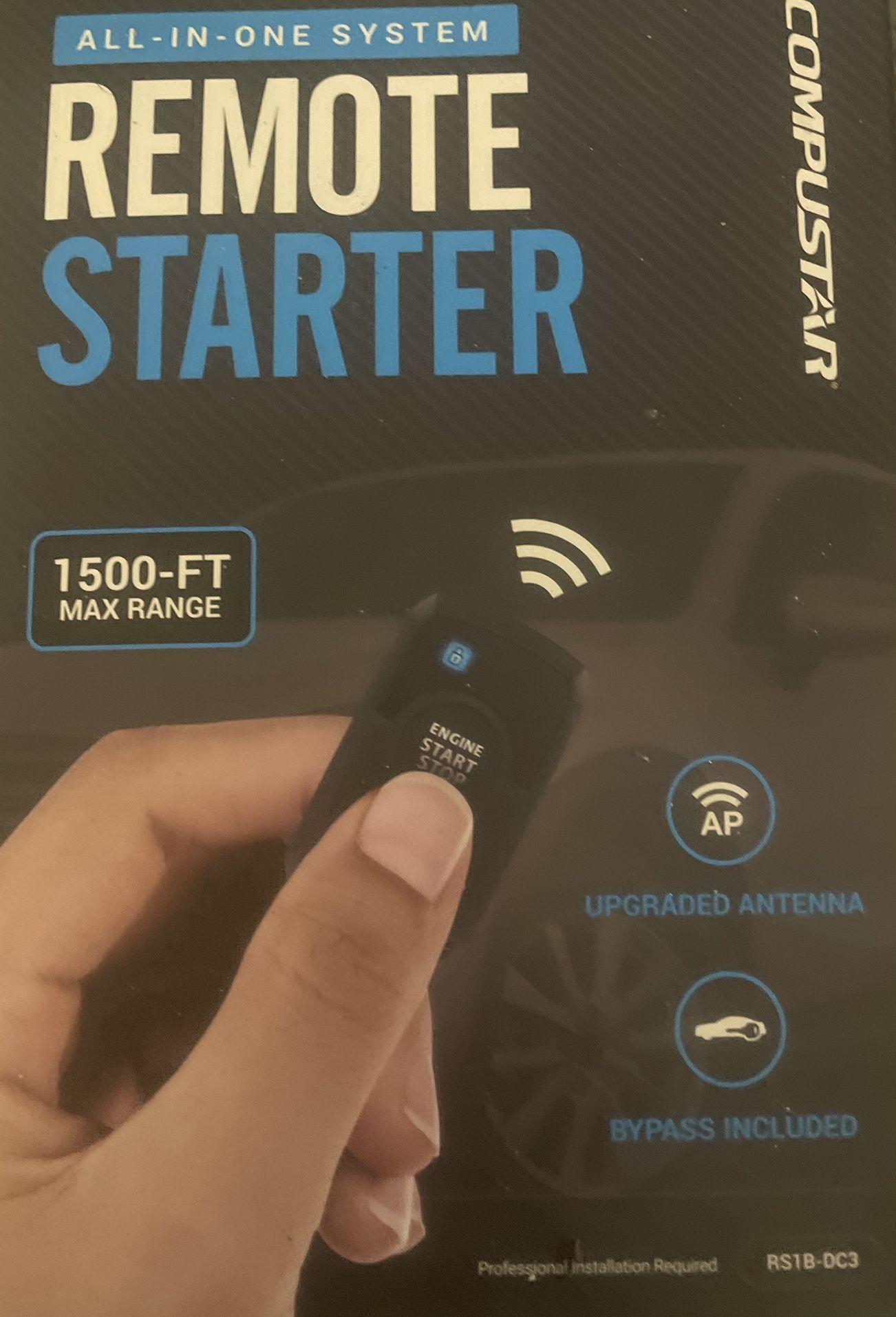 Compustar RS1B2-DC3 All in One Remote Starter, Expert Installation Required. (NEW Open Box)