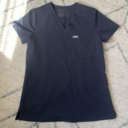 FIGS Women’s Scrub Top Size XXS Catarina One Pocket Night Sky PO2314