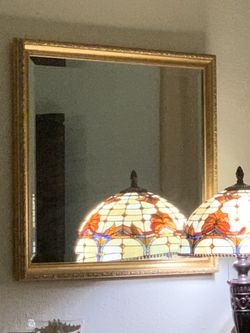 Ornate Gold Beveled Mirror