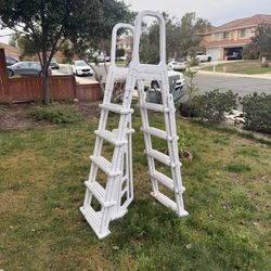 A-Frame adjustable Flip Up Pool Ladder for Above Ground Pools