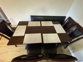 Table and chair set that seats 6