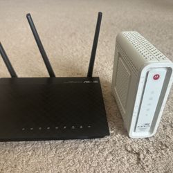 Asus Router (Wireless N-900 Gigabit Router RT-N66U) + Modem (Arris Surfboard SB6141)