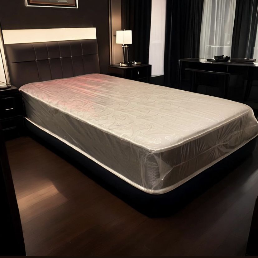 Twin Size Mattress Double Sided Of 10 Inches Thick New From Factory With its Plastic Also Available in Full, Queen or King Same Day Delivery