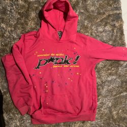 pink spider hoodie 