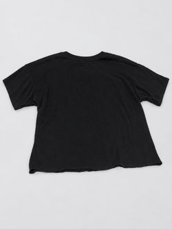 Black Cropped Short Sleeve T-Shirt