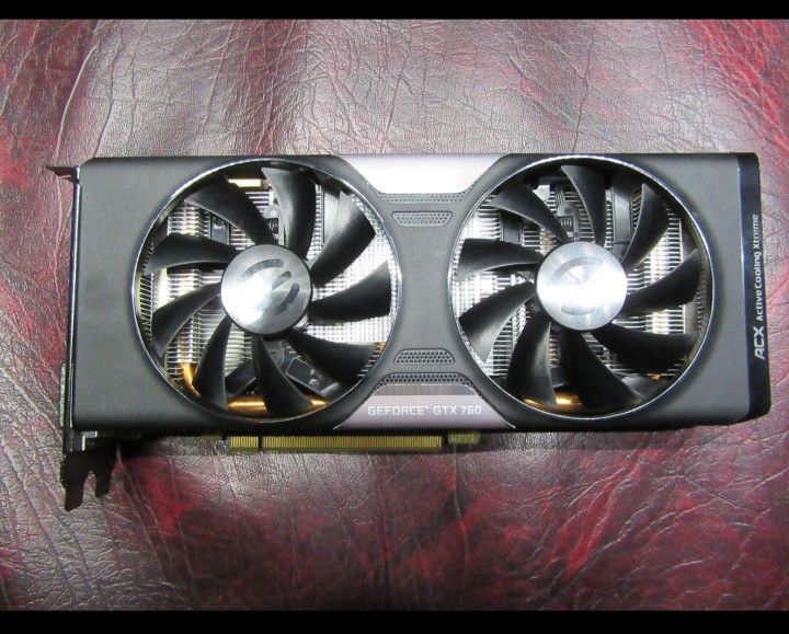Prisitine EVGA GeForce GTX 760 2GB GDDR5 Graphics Card (02G-P4-3769-KB)