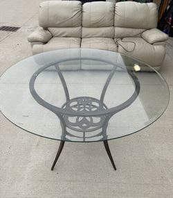 Love Seat, TV And Dining Room Glass Table Package.