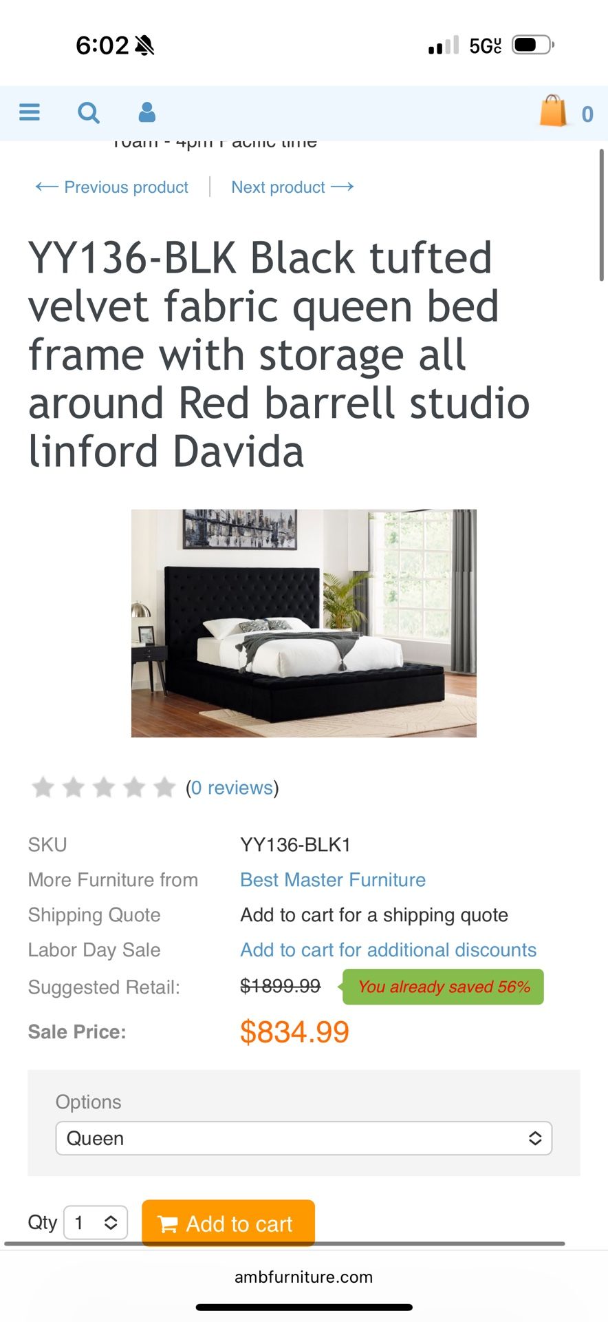 Queen Bed Frame 