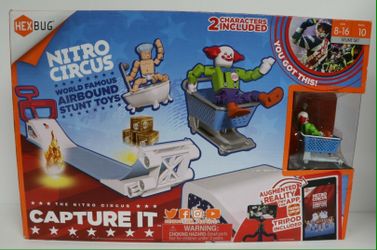 HEX BUG NITRO CIRCUS AIRBOUND STUNT TOYS SET BOO BOO GIGGLES CLOWN & MR LATHERS