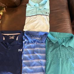 4 Under Armour Golf Polos XL